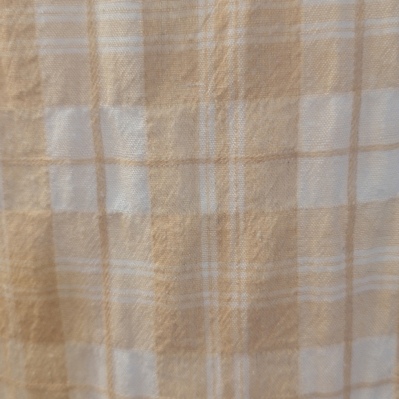 Sleeveless Plaid Tiered Top - Cream - Picture 5 of 5